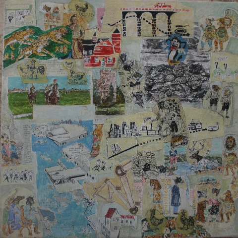 La Gran Tenochtitlan (The Great Tenochtitlan), 2009

oil on canvas on wood

12 x 12 inches&amp;nbsp;