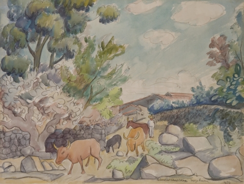 Herding Cattle, 1934
watercolor and conte crayon on paper&amp;nbsp;
18 x 24 inches
&amp;nbsp;